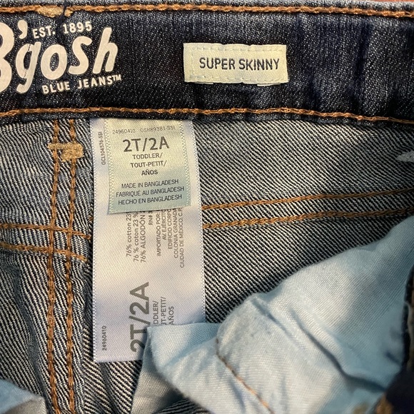 OshKosh B’gosh Toddler Girl Jeans Super Skinny Size 2T (2pairs) - Picture 6 of 7